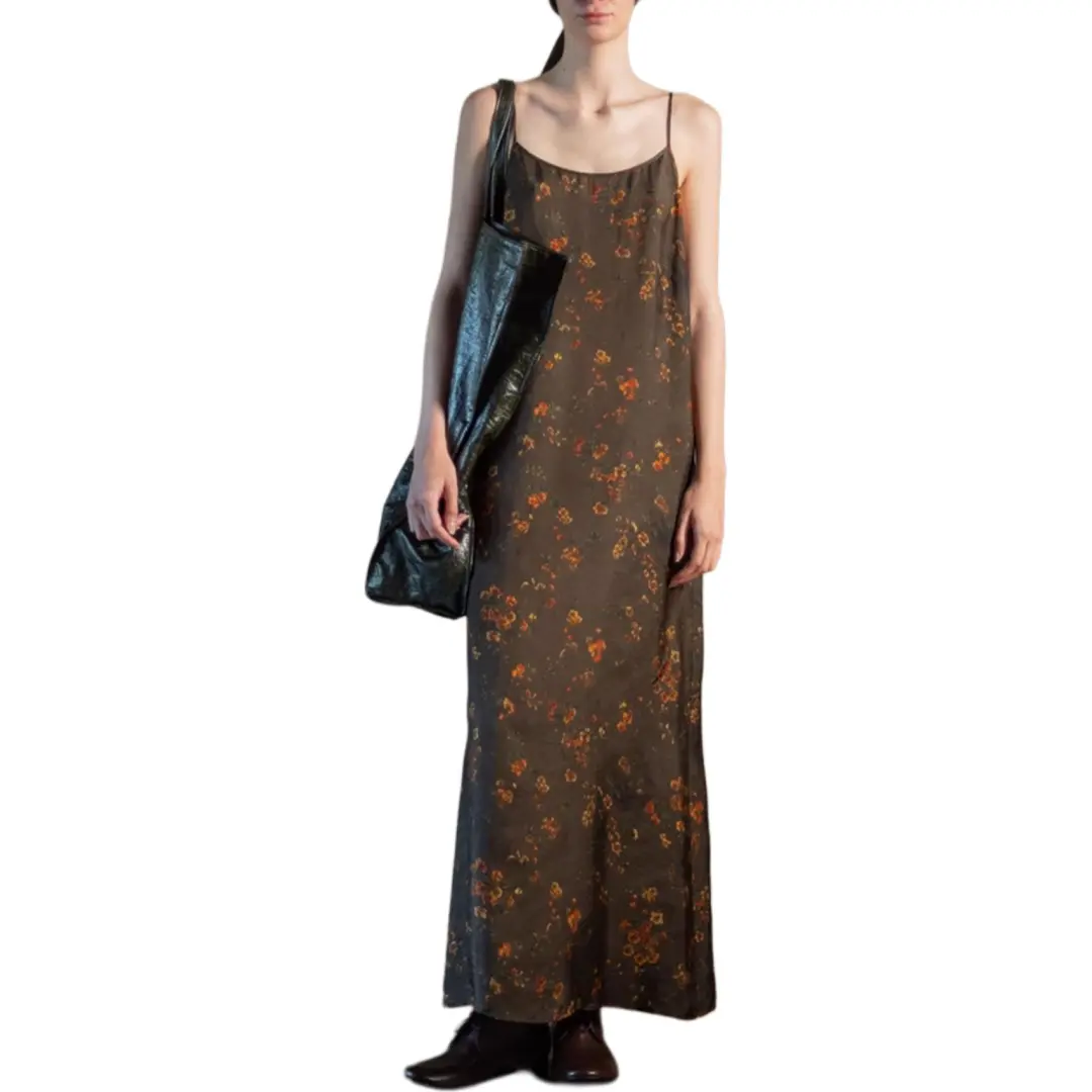 UMA WANG Floral Printed Sleeveless Midi Dress
