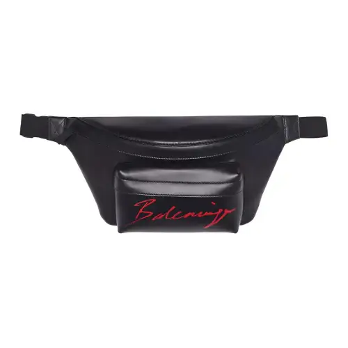 Balenciaga Cow Leather Fanny Pack Unisex Black