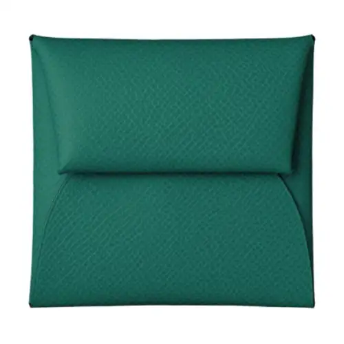 HERMES Bastia Epsom Calfskin Wallet Women's Peacock Green