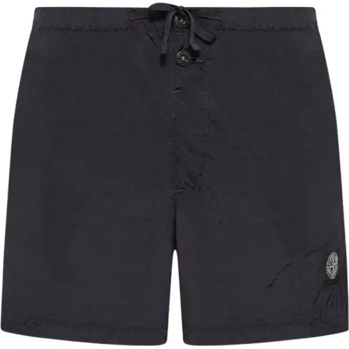 Stone Island Logo Patch Drawstring Shorts