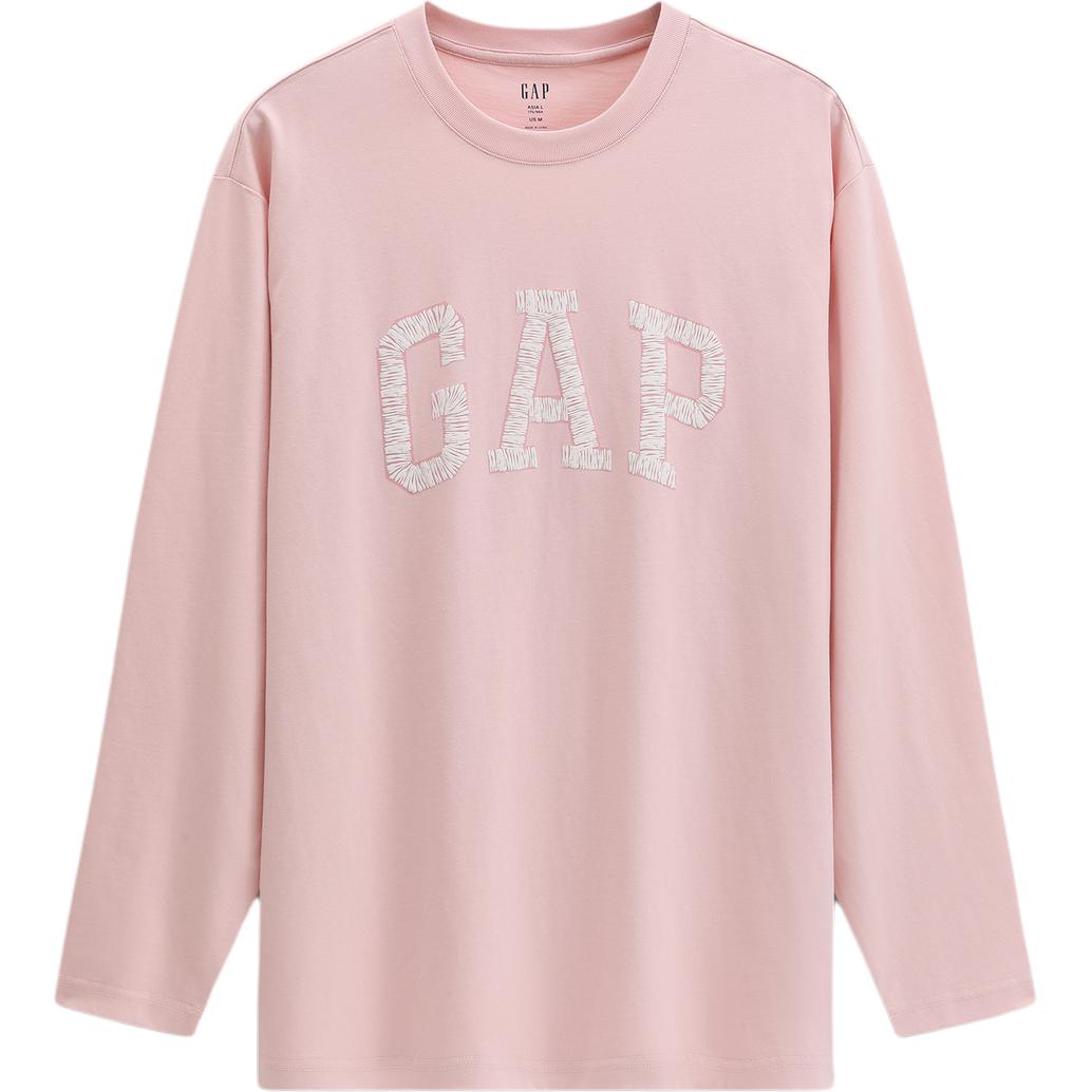 лонгслив GAP Logo (светло-коричневый)