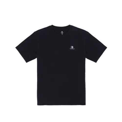 Converse T Shirts Men's Black Crew Neck Moderate