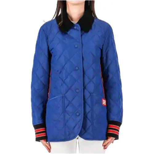 Burberry Jackets Women's Blue Lapel Moderate Other