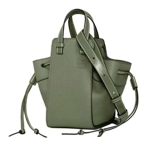 LOEWE Hammock Calfskin Hammock Bag, Shoulder Bag, Crossbody Bag, Handbag Mini Women's Avocado Green