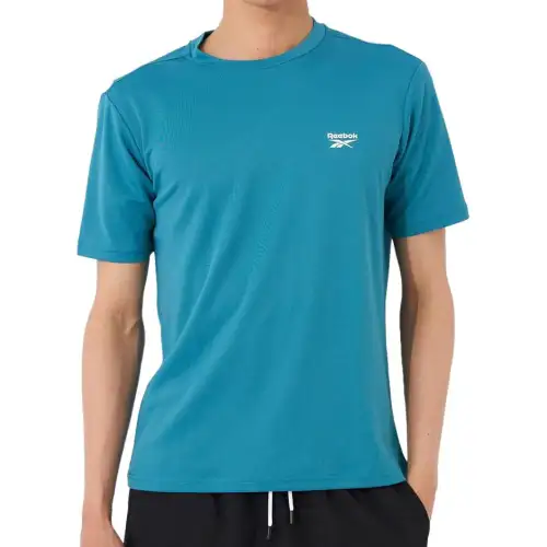 Reebok T Shirts Men's Blue Crew Neck