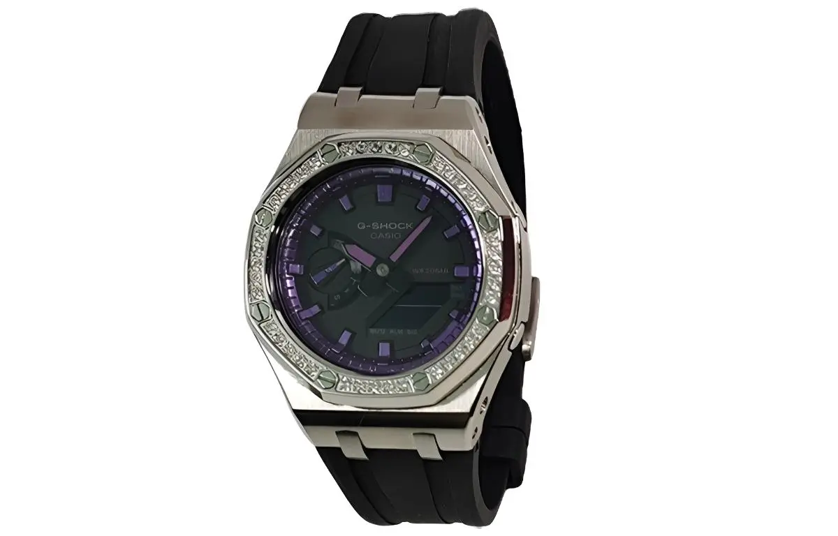 CASIO Custom Collection GA2100 Collection Quartz Movement Fluoroelastomer Strap Watch Men's Watches