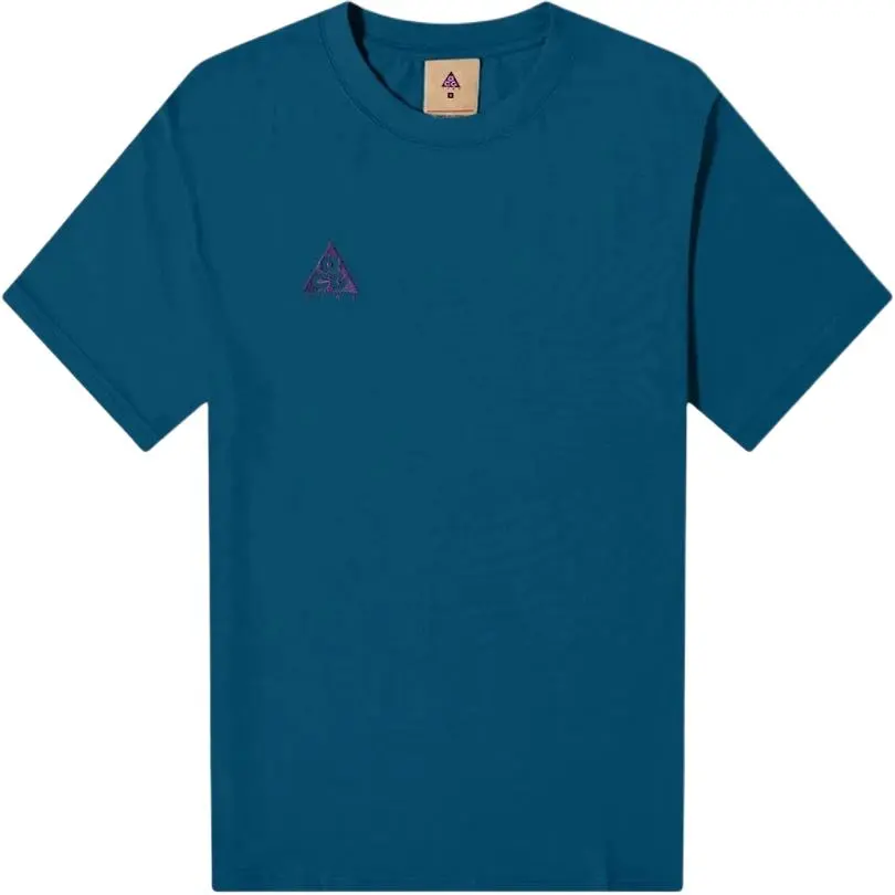 Nike T-Shirts Men's Dark Blue Crew Neck Moderate Straight Fit