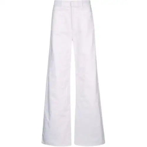 Christian DIOR Logo Patch Wide Leg Jeans