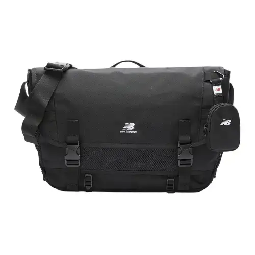 New Balance Nylon Shoulder Bag, Crossbody Bag Large Women's Black