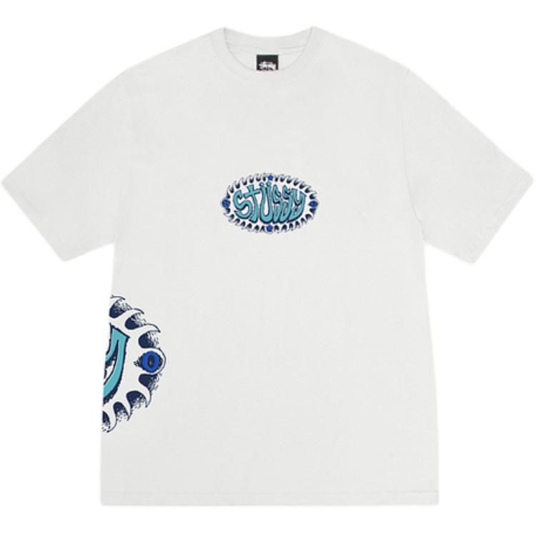 Футболка Stussy SS25 WAVE OVAL TEE PIGMENT DYED T (серая)