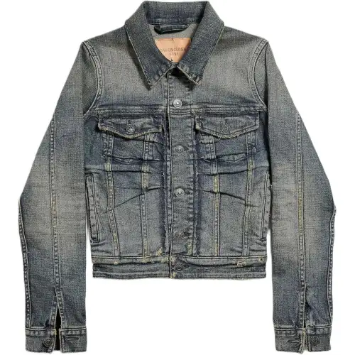 Balenciaga Ruched Denim Jacket