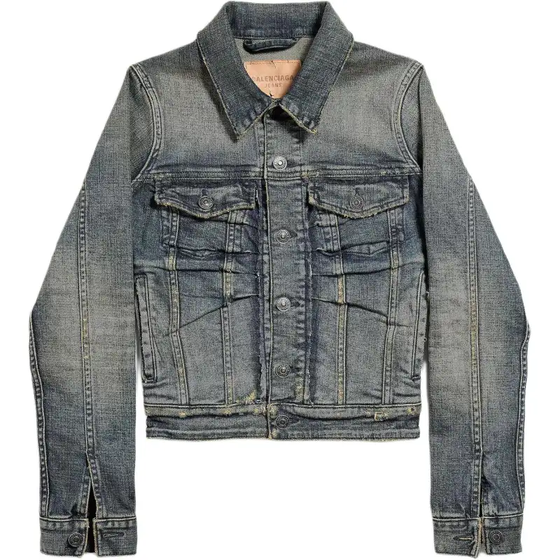 Balenciaga Ruched Denim Jacket