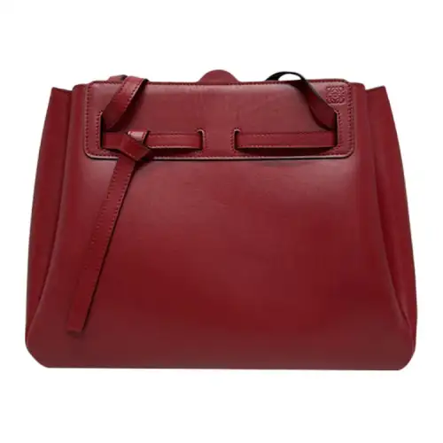 LOEWE Minimalist Fashion Cow Leather Shoulder Bag, Crossbody Bag, Handbag Women's Red