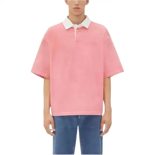 Bottega Veneta Polo Shirt Men's Pink Lemon Water