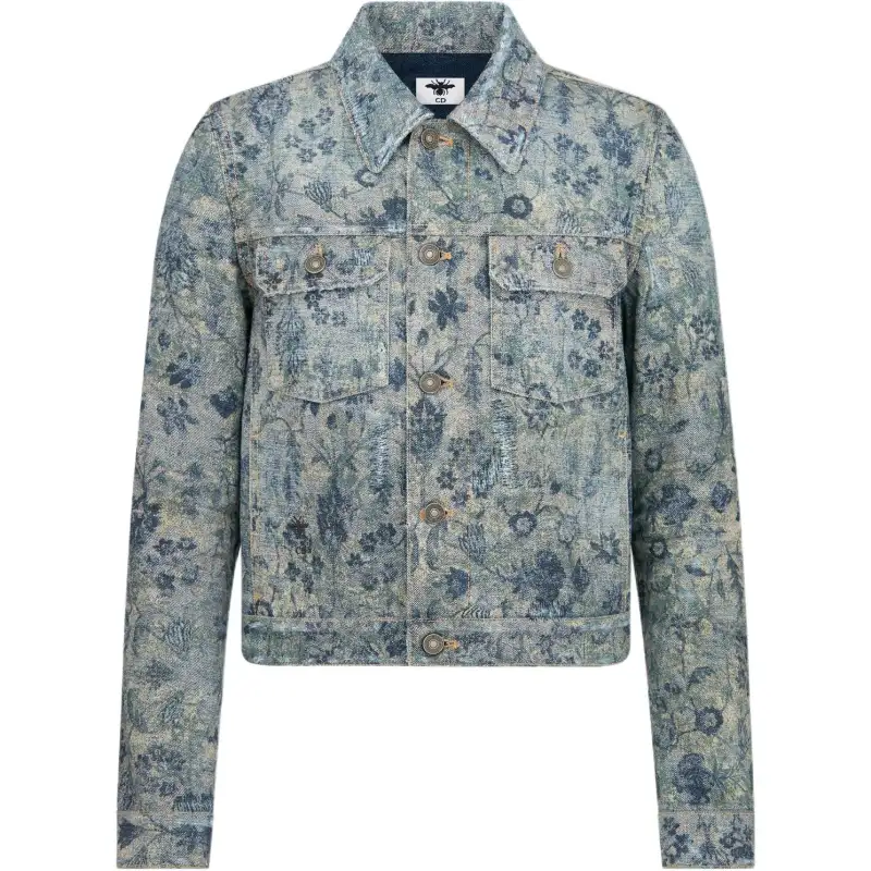 DIOR Denim Jackets Men's Blue Lapel Moderate Other
