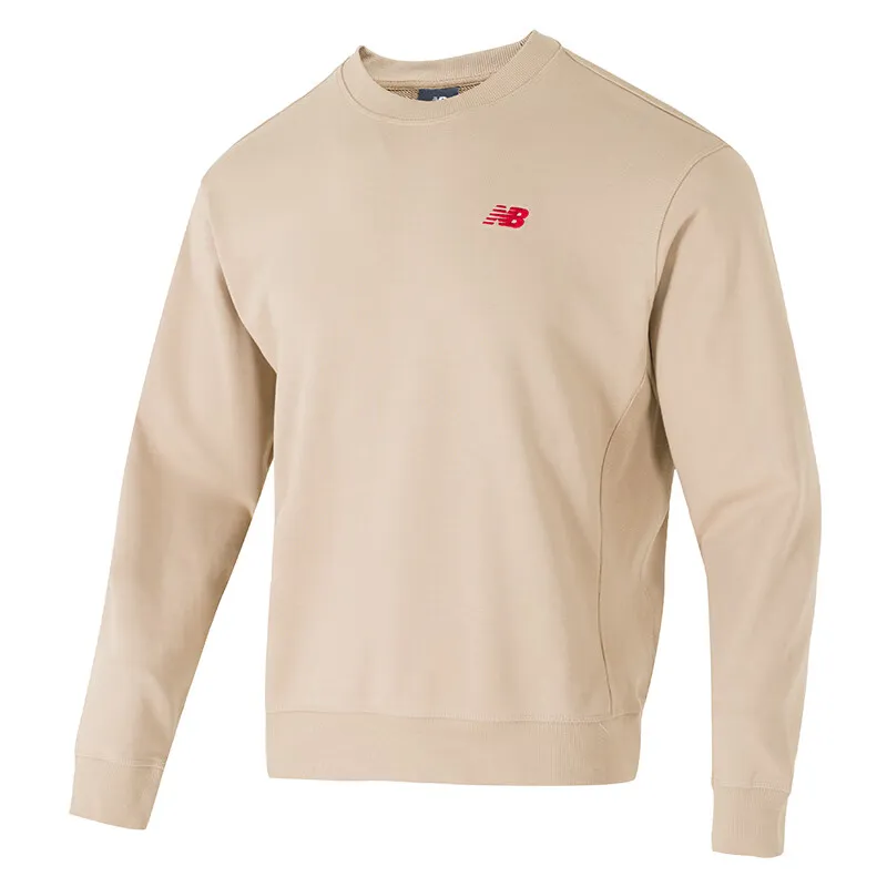 New Balance Sweatshirts Men's Khaki Crew Neck Moderate