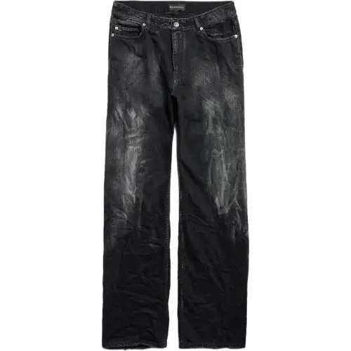 Balenciaga Worn Out Effect Relaxed Fit Jeans