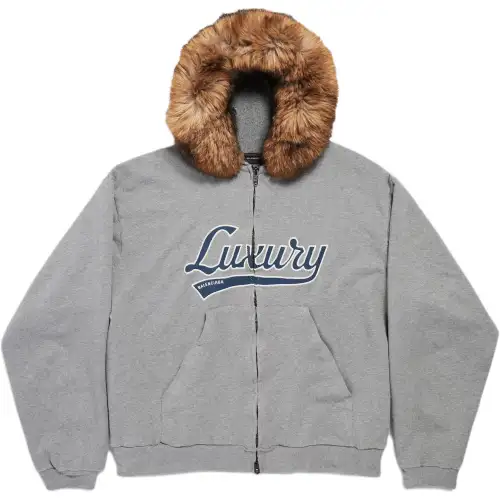 Balenciaga logo-print zip-up hoodie