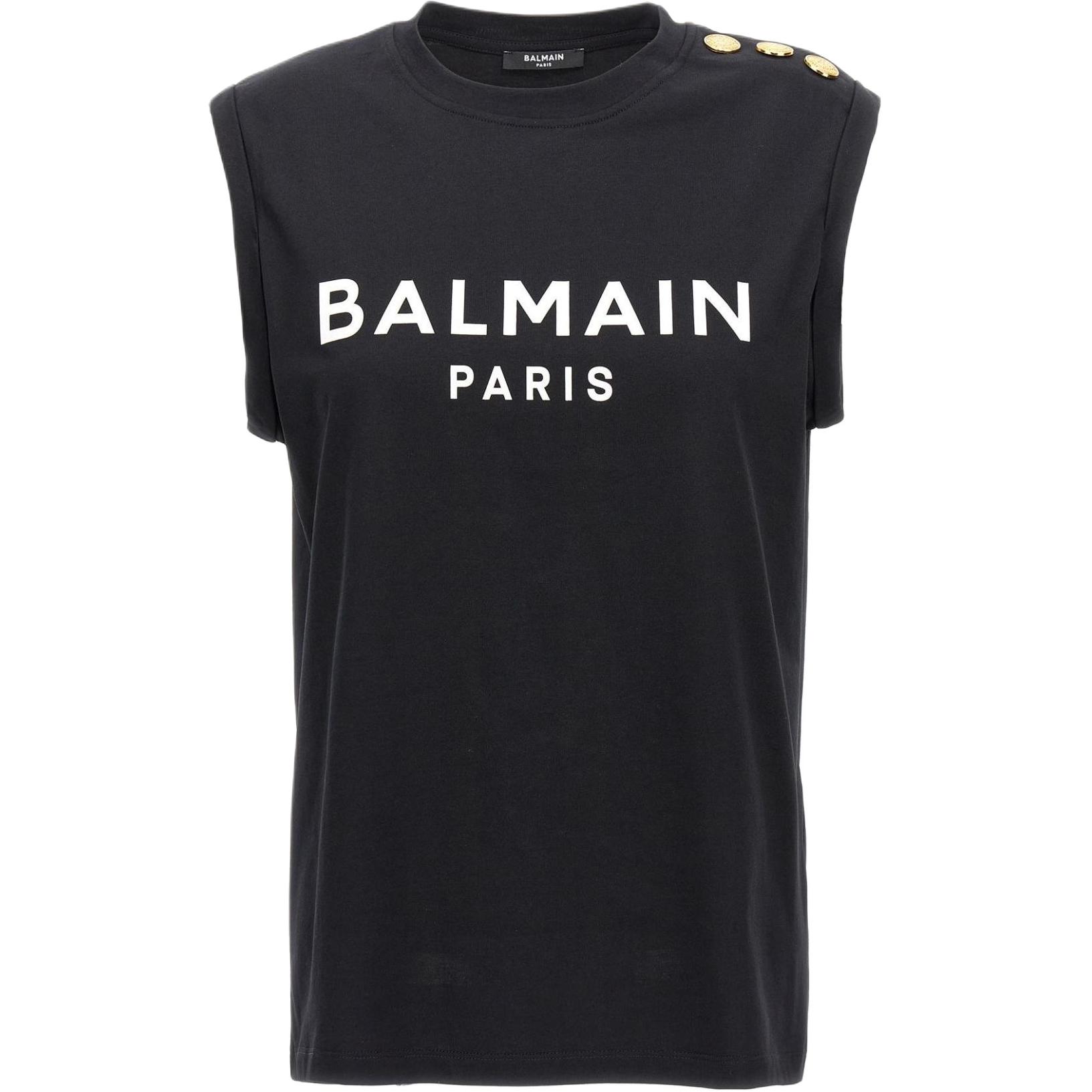 Женская футболка BALMAIN Logo T (белая)