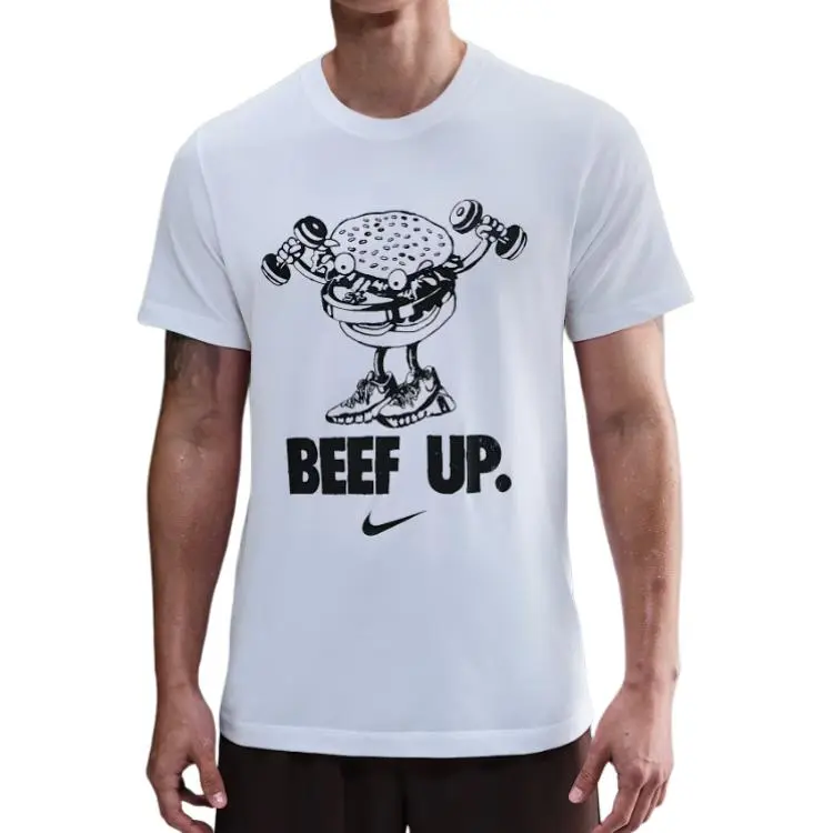 Nike T-Shirts Men's White Crew Neck