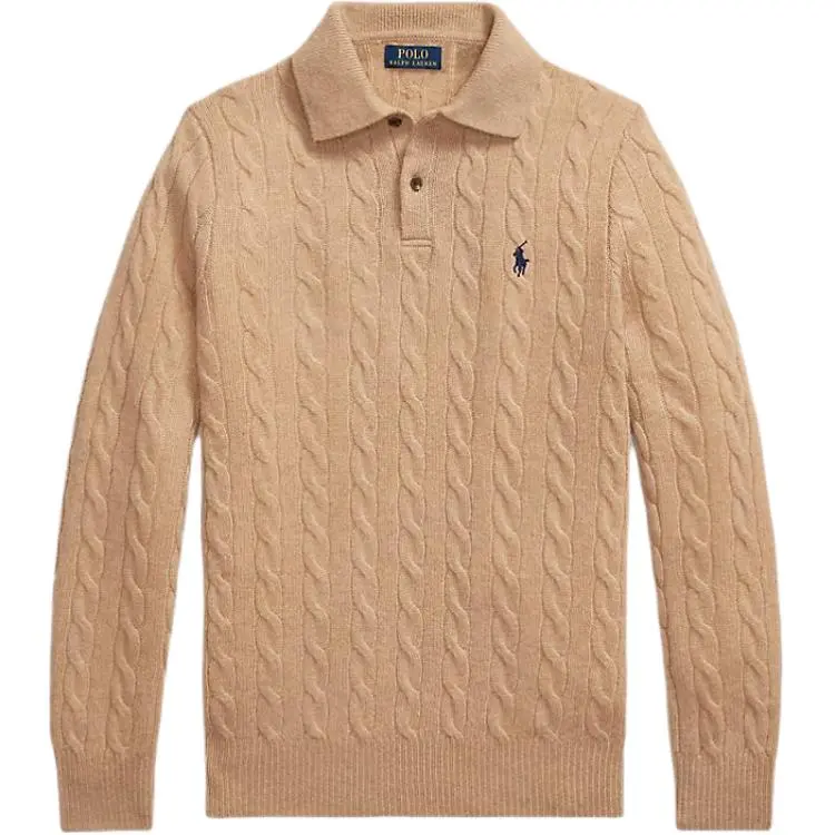 Polo Ralph Lauren cable-knit polo-neck sweater