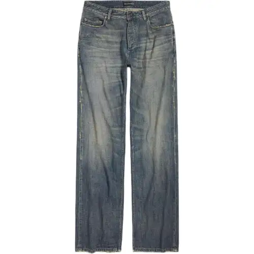 Balenciaga logo-patch cotton jeans
