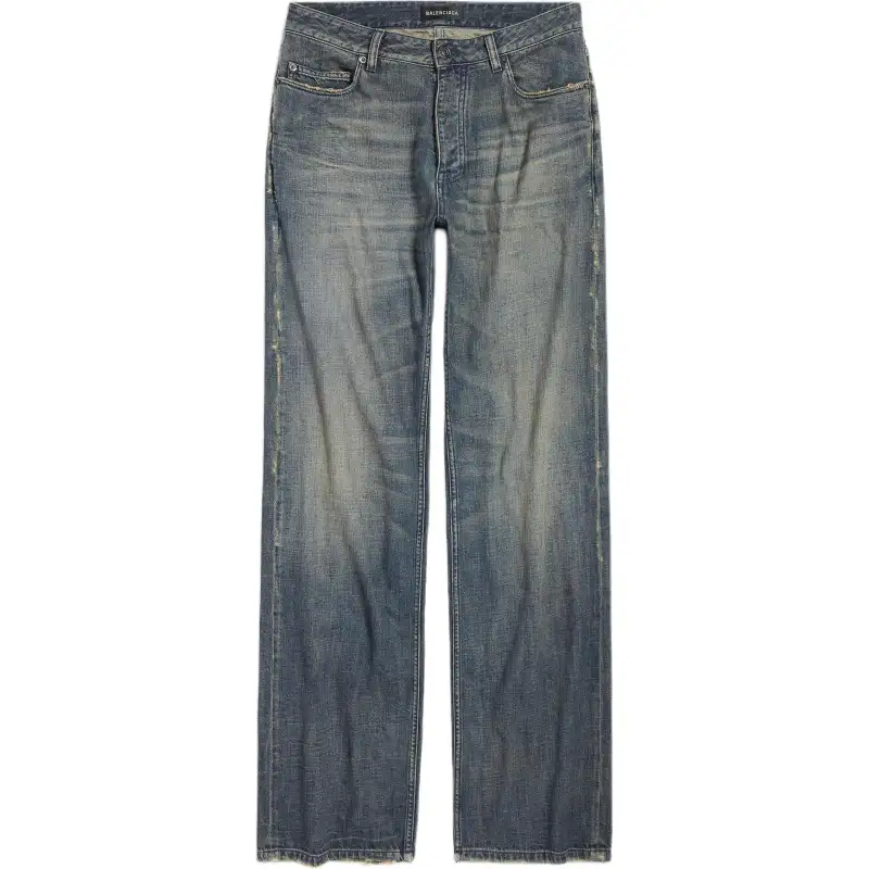 Balenciaga logo-patch cotton jeans