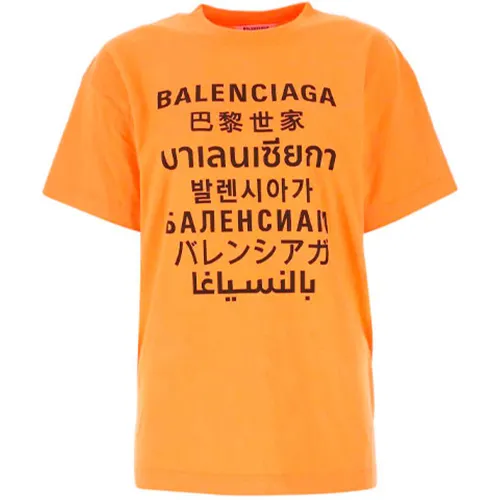Balenciaga Regular T Shirt Women's Neon Orange