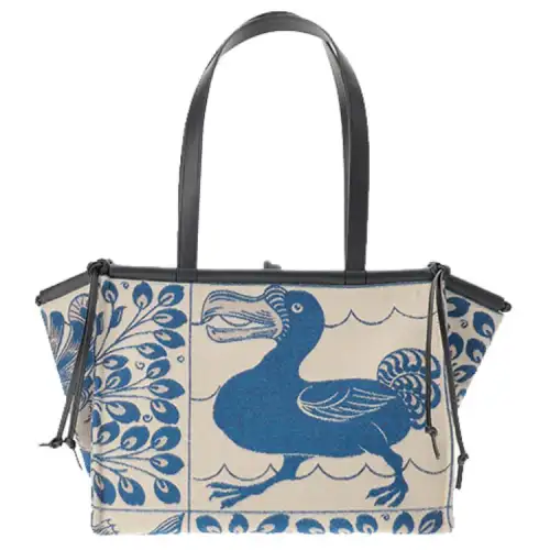 LOEWE Wool Shoulder Bag Women's Blue