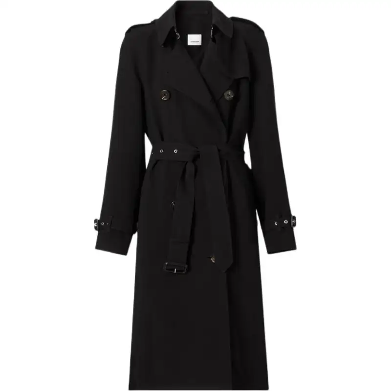 Burberry Trench Coats Women's Black Lapel Moderate Other