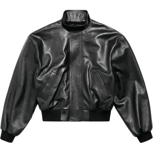 Balenciaga High Neck Leather Jacket