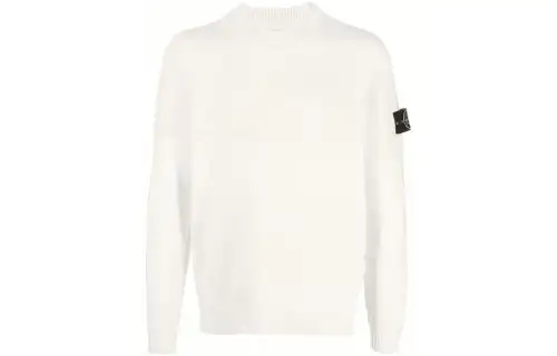 STONE ISLAND Logo Patch Knitted Jumper