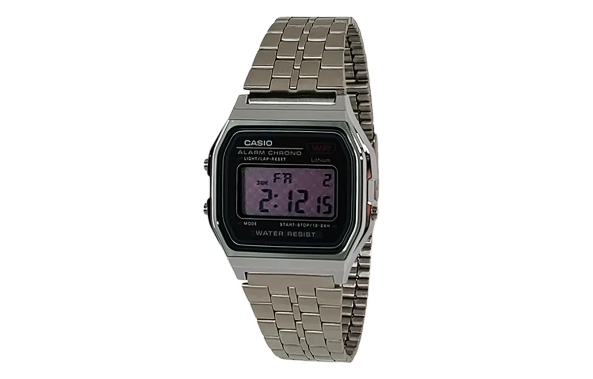 CASIO Custom Collection Quartz Movement Stainless Steel Strap Watch Unisex Black Dial