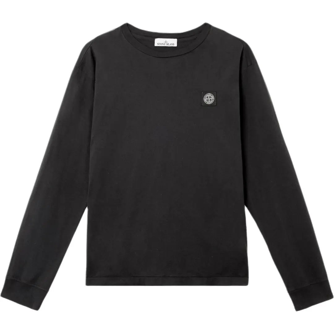 STONE ISLAND Logo Patch Long Sleeved T Shirt