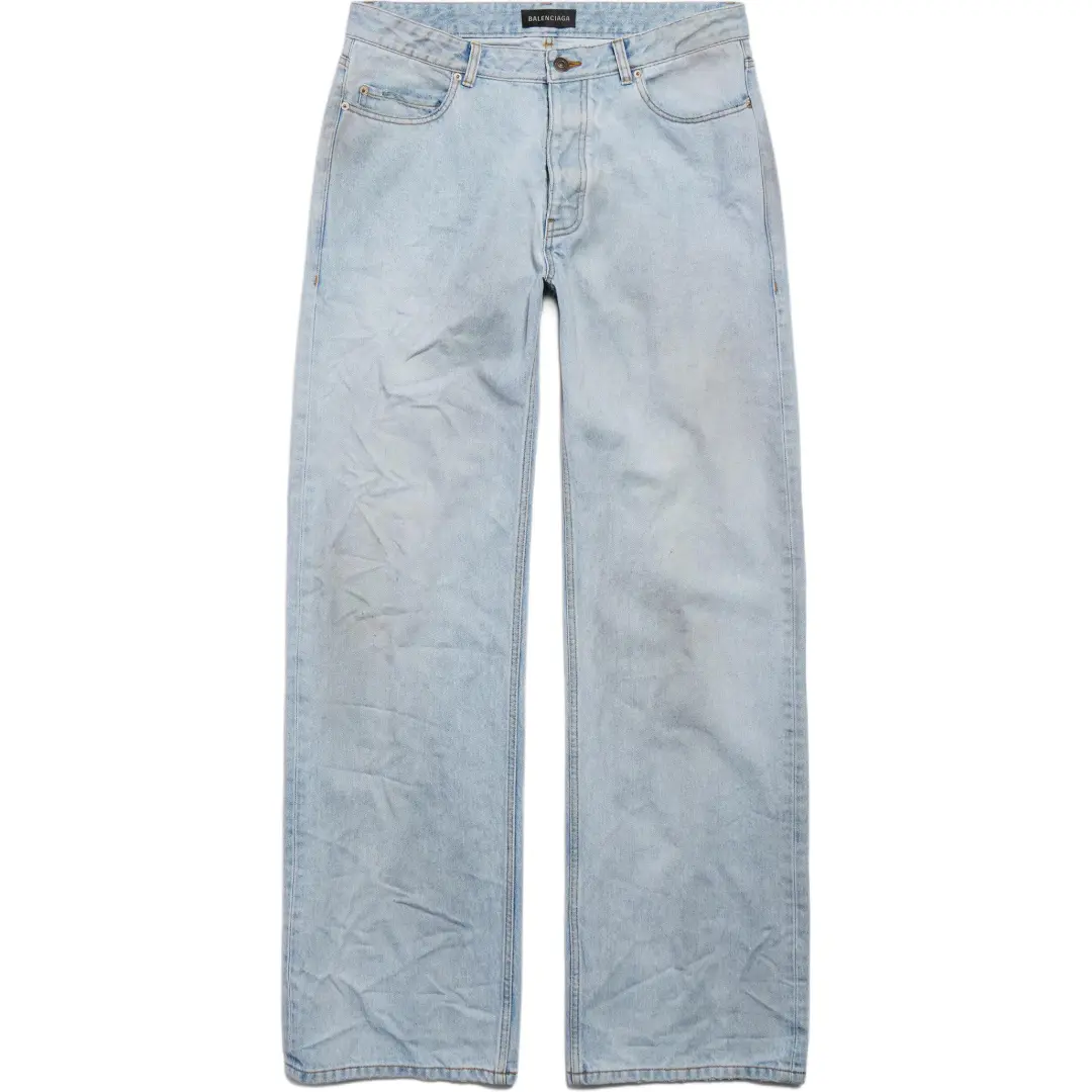 Balenciaga Distressed Relaxed Fit Jeans