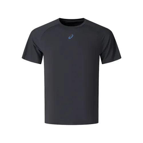 ASICS D.FRESH T Shirts Men's Black Crew Neck Moderate