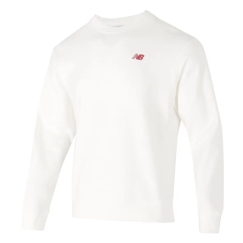 New Balance Sweatshirts Men's White Crew Neck Moderate