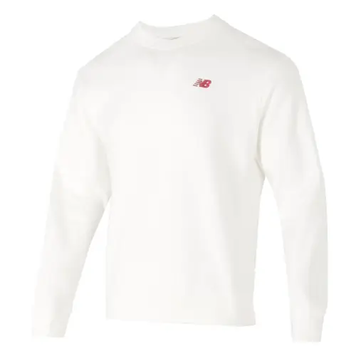 New Balance Sweatshirts Men's White Crew Neck Moderate