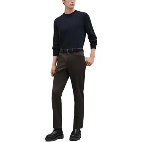 HERMES Jeans Men's Coffee Moderate Other