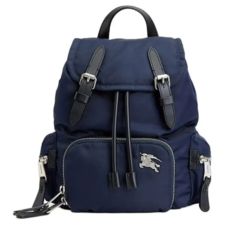 Burberry Canvas Backpack Unisex Ink Blue