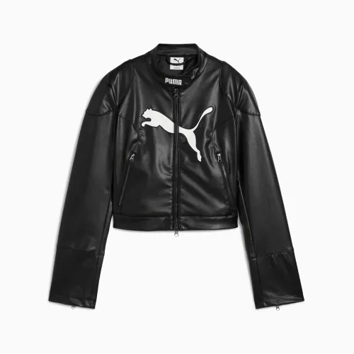 Puma zip-fastening logo-print jacket