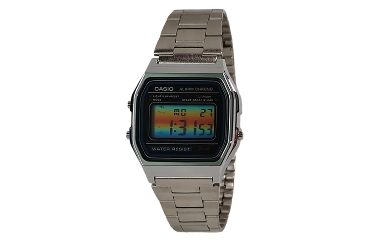 CASIO Custom Collection Quartz Movement Stainless Steel Strap Watch Unisex Black Dial