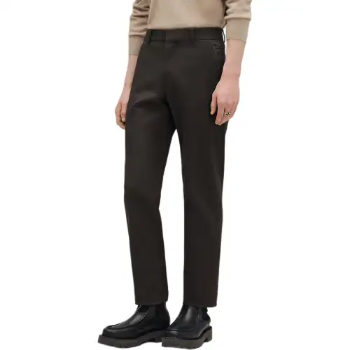 HERMES Casual Pants Men's Coffee Moderate Slim Fit Pants
