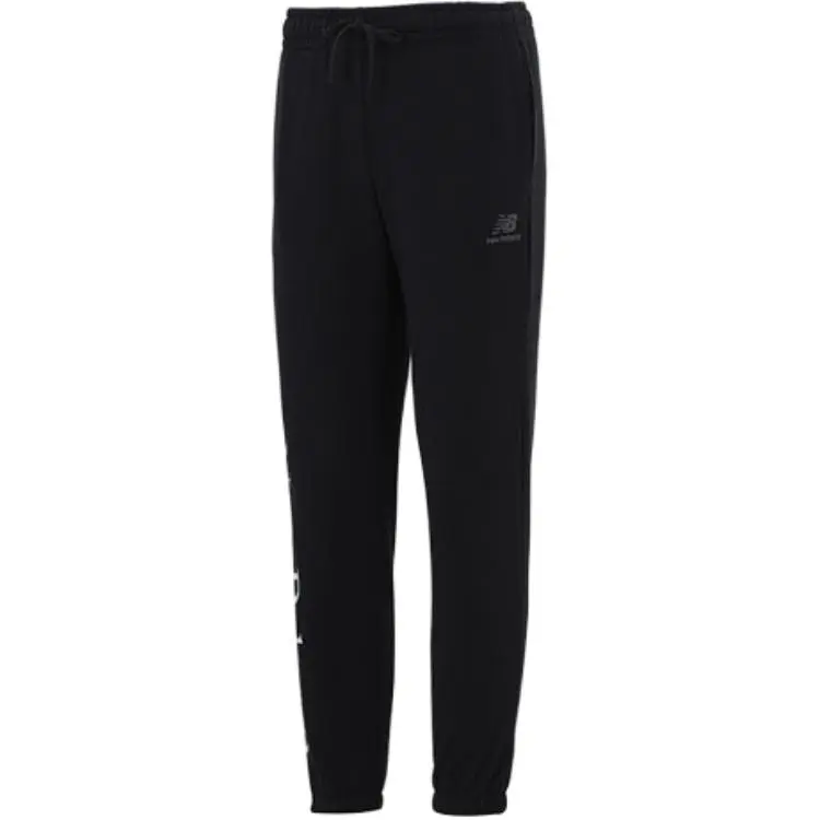 New Balance Knitted Sweatpants Men's Black Moderate Cuffed Pants