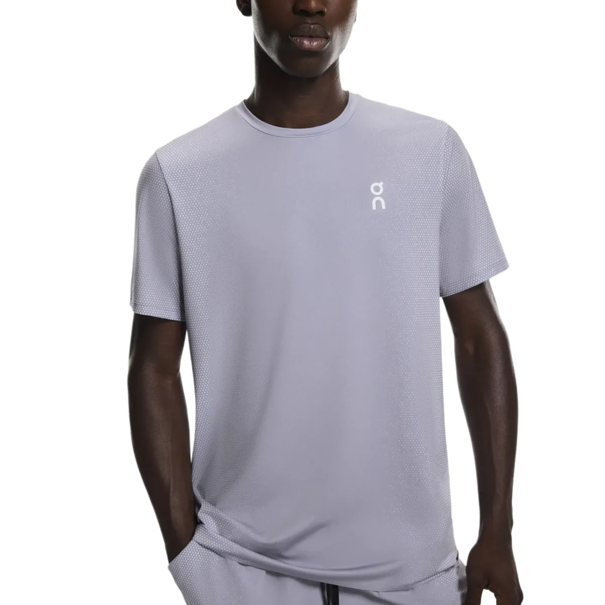 On Tennis Tops Men's Lilac/Dark Gray Crew Neck Moderate
