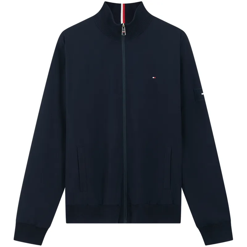 Tommy Hilfiger Knitwear Men's Stand Collar Moderate Cardigan