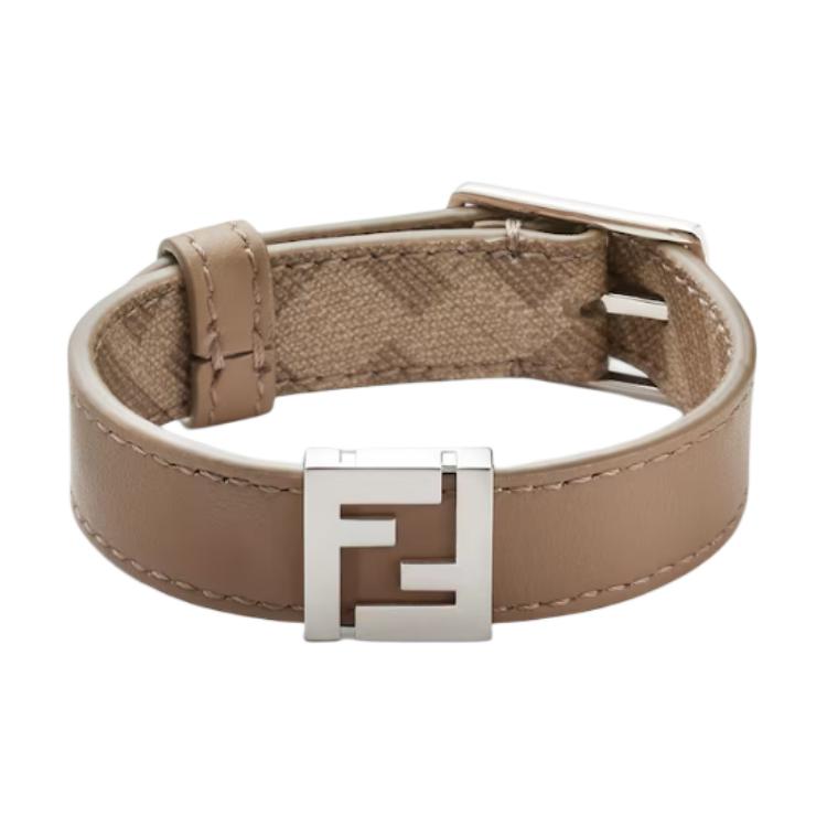 Мужской браслет Fendi FF (коричневый)