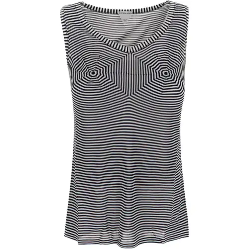 Bottega Veneta Striped Sleeveless Top