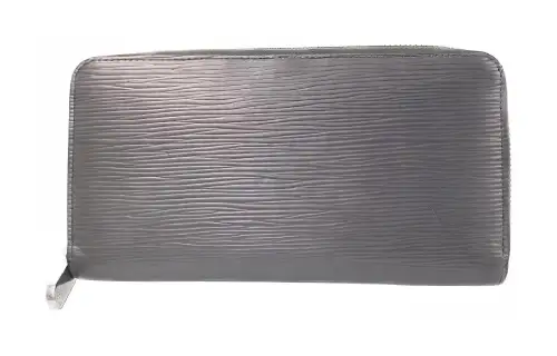 LOUIS VUITTON Zippy Epi Leather Wallet Unisex Gray