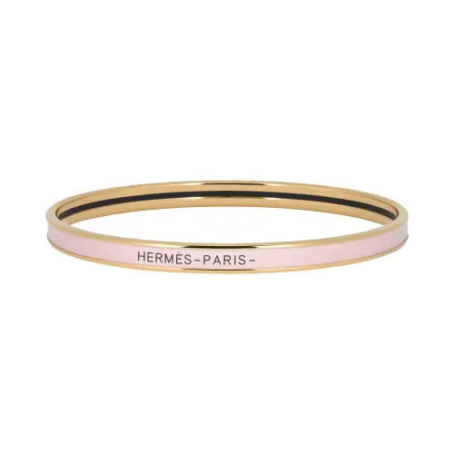 HERMES Enamel Bangles Women's Gold